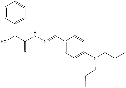 N'-[4-(dipropylamino)benzylidene]-2-hydroxy-2-phenylacetohydrazide Struktur