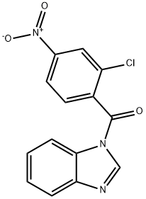 1-{2-chloro-4-nitrobenzoyl}-1H-benzimidazole Struktur