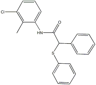 N-(3-chloro-2-methylphenyl)-2-phenyl-2-(phenylsulfanyl)acetamide Struktur