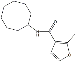 N-cyclooctyl-2-methyl-3-furamide Struktur