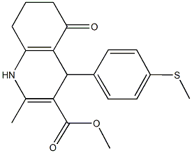 methyl 2-methyl-4-[4-(methylsulfanyl)phenyl]-5-oxo-1,4,5,6,7,8-hexahydro-3-quinolinecarboxylate Struktur