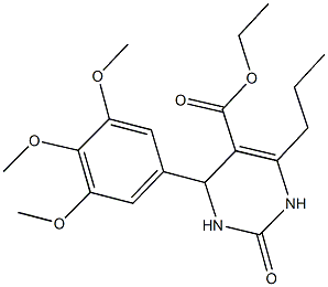 ethyl 2-oxo-6-propyl-4-(3,4,5-trimethoxyphenyl)-1,2,3,4-tetrahydro-5-pyrimidinecarboxylate Struktur