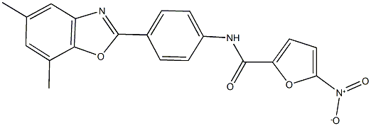 N-[4-(5,7-dimethyl-1,3-benzoxazol-2-yl)phenyl]-5-nitro-2-furamide Struktur