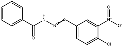 N'-{4-chloro-3-nitrobenzylidene}benzohydrazide Struktur