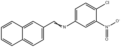 4-chloro-N-(2-naphthylmethylene)-3-nitroaniline Struktur