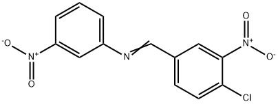 N-(4-chloro-3-nitrobenzylidene)-3-nitroaniline Struktur