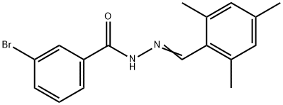 3-bromo-N'-(mesitylmethylene)benzohydrazide Struktur