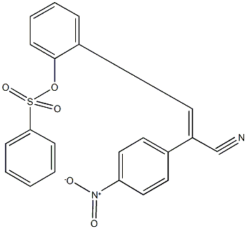 2-(2-cyano-2-{4-nitrophenyl}vinyl)phenyl benzenesulfonate Struktur