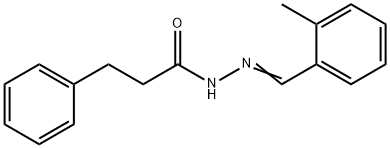 N'-(2-methylbenzylidene)-3-phenylpropanohydrazide Struktur