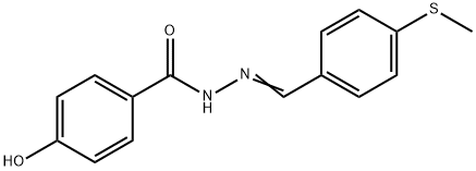 4-hydroxy-N'-[4-(methylsulfanyl)benzylidene]benzohydrazide Struktur