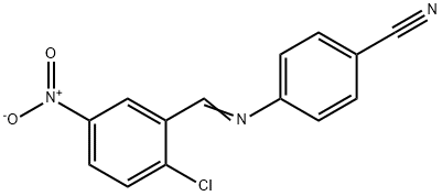 4-({2-chloro-5-nitrobenzylidene}amino)benzonitrile Struktur