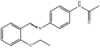 N-{4-[(2-ethoxybenzylidene)amino]phenyl}acetamide Struktur