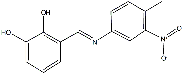 3-[({3-nitro-4-methylphenyl}imino)methyl]-1,2-benzenediol Struktur