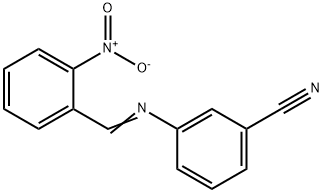 3-({2-nitrobenzylidene}amino)benzonitrile Struktur