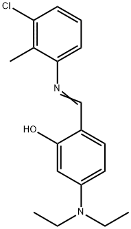 2-{[(3-chloro-2-methylphenyl)imino]methyl}-5-(diethylamino)phenol Struktur