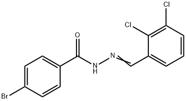 4-bromo-N'-(2,3-dichlorobenzylidene)benzohydrazide Struktur