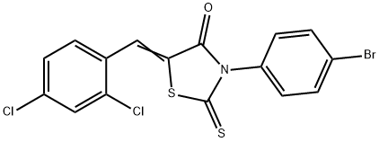 3-(4-bromophenyl)-5-(2,4-dichlorobenzylidene)-2-thioxo-1,3-thiazolidin-4-one Struktur