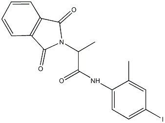 2-(1,3-dioxo-1,3-dihydro-2H-isoindol-2-yl)-N-(4-iodo-2-methylphenyl)propanamide Struktur