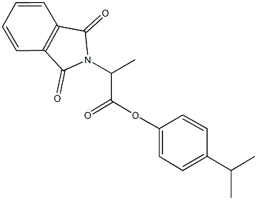 4-isopropylphenyl 2-(1,3-dioxo-1,3-dihydro-2H-isoindol-2-yl)propanoate Struktur