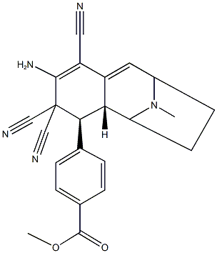 methyl 4-(5-amino-4,4,6-tricyano-12-methyl-12-azatricyclo[7.2.1.0~2,7~]dodeca-5,7-dien-3-yl)benzoate Struktur