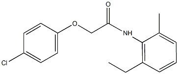 2-(4-chlorophenoxy)-N-(2-ethyl-6-methylphenyl)acetamide Struktur