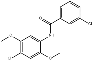 3-chloro-N-(4-chloro-2,5-dimethoxyphenyl)benzamide Struktur