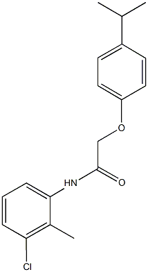 N-(3-chloro-2-methylphenyl)-2-(4-isopropylphenoxy)acetamide Struktur