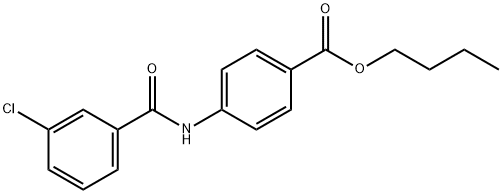 butyl 4-[(3-chlorobenzoyl)amino]benzoate Struktur