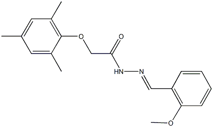 2-(mesityloxy)-N'-(2-methoxybenzylidene)acetohydrazide Struktur