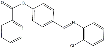 4-{[(2-chlorophenyl)imino]methyl}phenyl benzoate Struktur