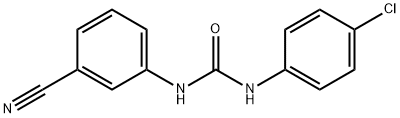 N-(4-chlorophenyl)-N'-(3-cyanophenyl)urea Struktur