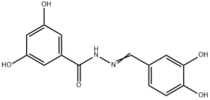 N'-(3,4-dihydroxybenzylidene)-3,5-dihydroxybenzohydrazide Struktur