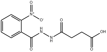 4-(2-{2-nitrobenzoyl}hydrazino)-4-oxobutanoic acid Struktur