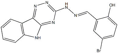 5-bromo-2-hydroxybenzaldehyde 5H-[1,2,4]triazino[5,6-b]indol-3-ylhydrazone Struktur