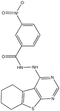 3-nitro-N'-(5,6,7,8-tetrahydro[1]benzothieno[2,3-d]pyrimidin-4-yl)benzohydrazide Struktur