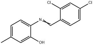 2-[(2,4-dichlorobenzylidene)amino]-5-methylphenol Struktur