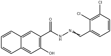 N'-(2,3-dichlorobenzylidene)-3-hydroxy-2-naphthohydrazide Struktur