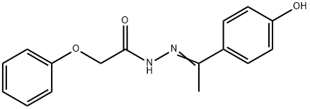 N'-[1-(4-hydroxyphenyl)ethylidene]-2-phenoxyacetohydrazide Struktur