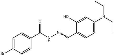 4-bromo-N'-[4-(diethylamino)-2-hydroxybenzylidene]benzohydrazide Struktur