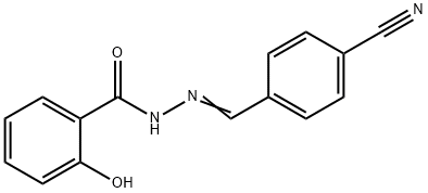 N'-(4-cyanobenzylidene)-2-hydroxybenzohydrazide Struktur