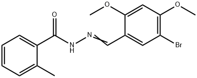 N'-(5-bromo-2,4-dimethoxybenzylidene)-2-methylbenzohydrazide Struktur