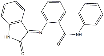 2-[(2-oxo-1,2-dihydro-3H-indol-3-ylidene)amino]-N-phenylbenzamide Struktur