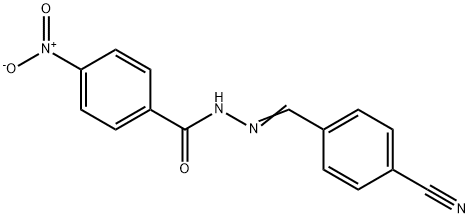 N'-(4-cyanobenzylidene)-4-nitrobenzohydrazide Struktur