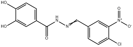 N'-{4-chloro-3-nitrobenzylidene}-3,4-dihydroxybenzohydrazide Struktur