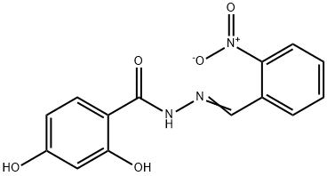 2,4-dihydroxy-N'-{2-nitrobenzylidene}benzohydrazide Struktur