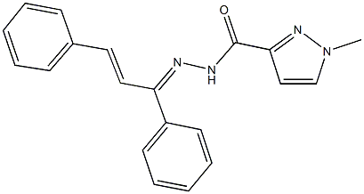 N'-(1,3-diphenyl-2-propenylidene)-1-methyl-1H-pyrazole-3-carbohydrazide Struktur