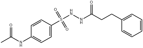 N-(4-{[2-(3-phenylpropanoyl)hydrazino]sulfonyl}phenyl)acetamide Struktur