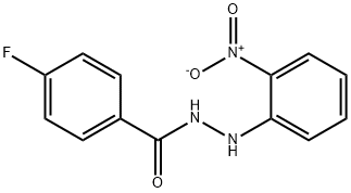 4-fluoro-N'-{2-nitrophenyl}benzohydrazide Struktur