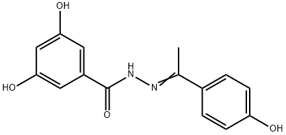 3,5-dihydroxy-N'-[1-(4-hydroxyphenyl)ethylidene]benzohydrazide Struktur