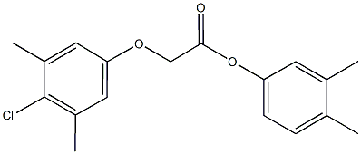 3,4-dimethylphenyl [(4-chloro-3,5-dimethylphenyl)oxy]acetate Struktur